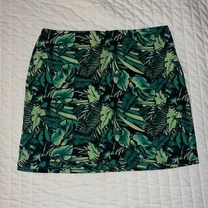 H&M Green Jungle Mini Skirt